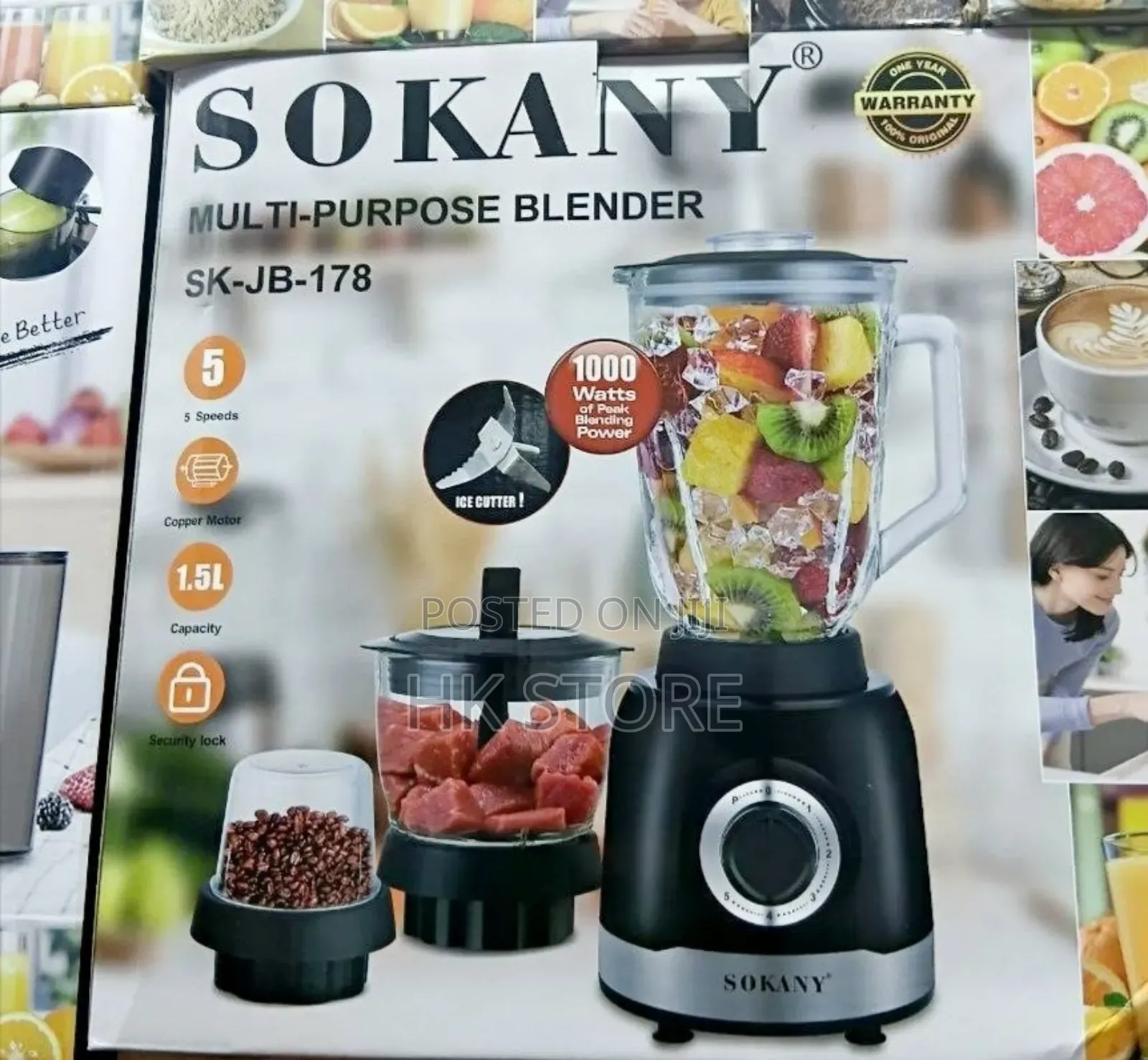 Sokany Multi-Purpose Blender (1000w)