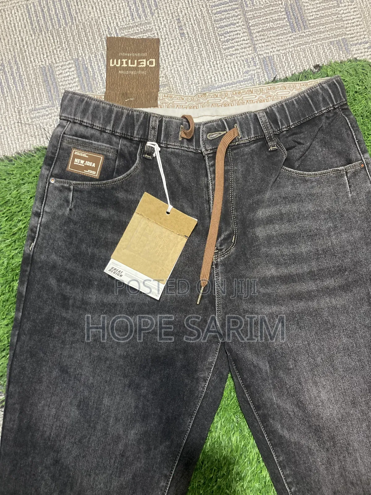 New Idea Men's Black Jeans