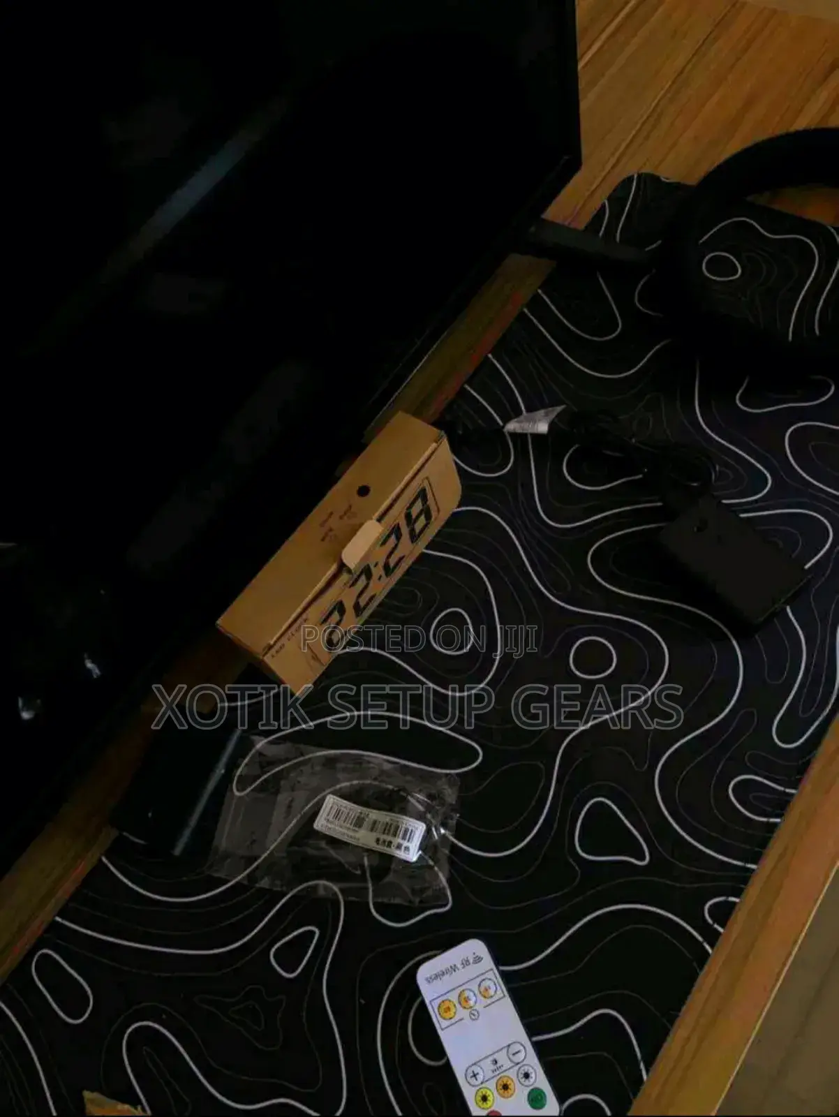 Black White Terrain Themed Mouse Pad - 80 X 30 X 0.2cm Desk Mat