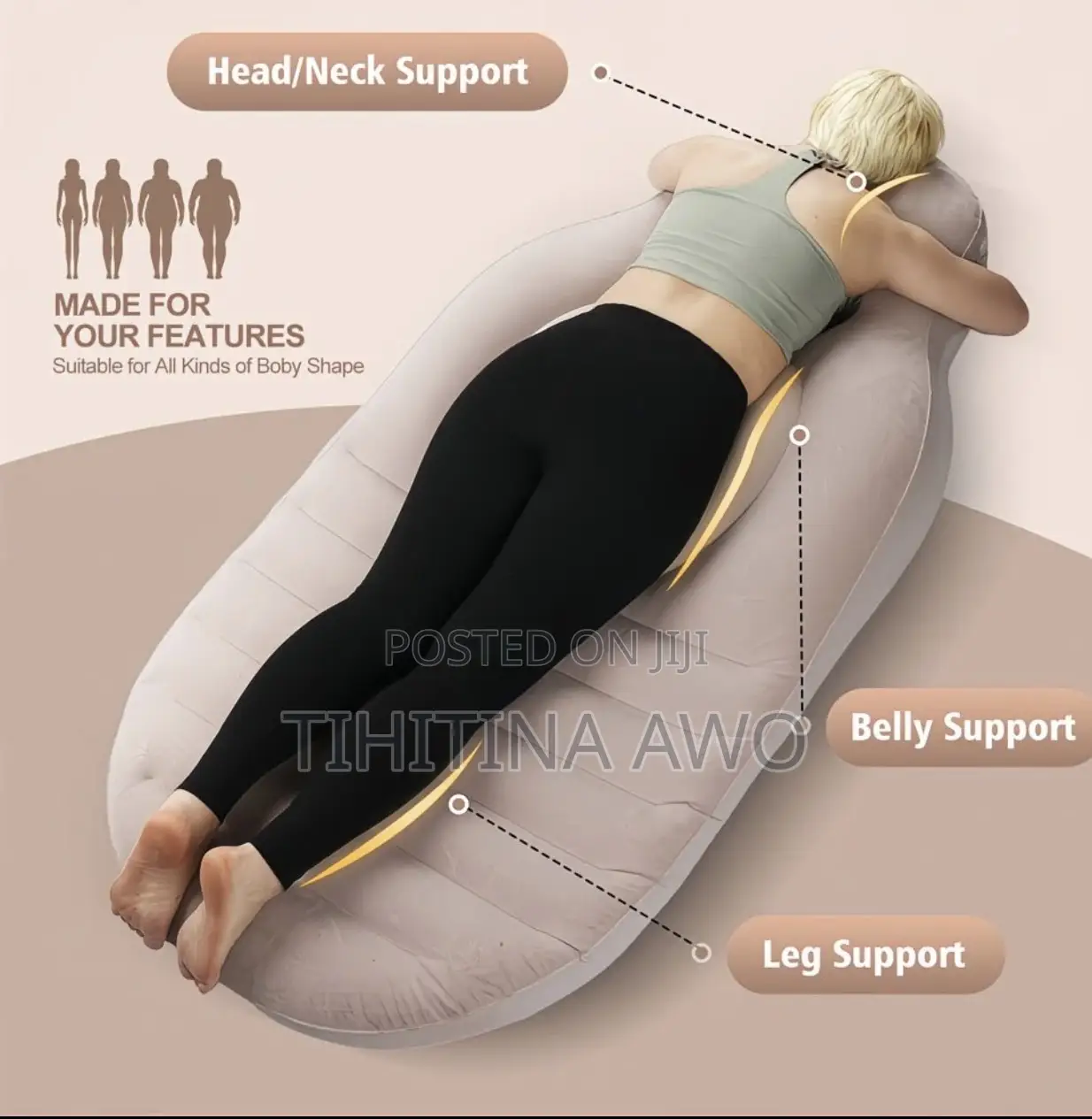 Mummy-shaped Pregnancy Pillow