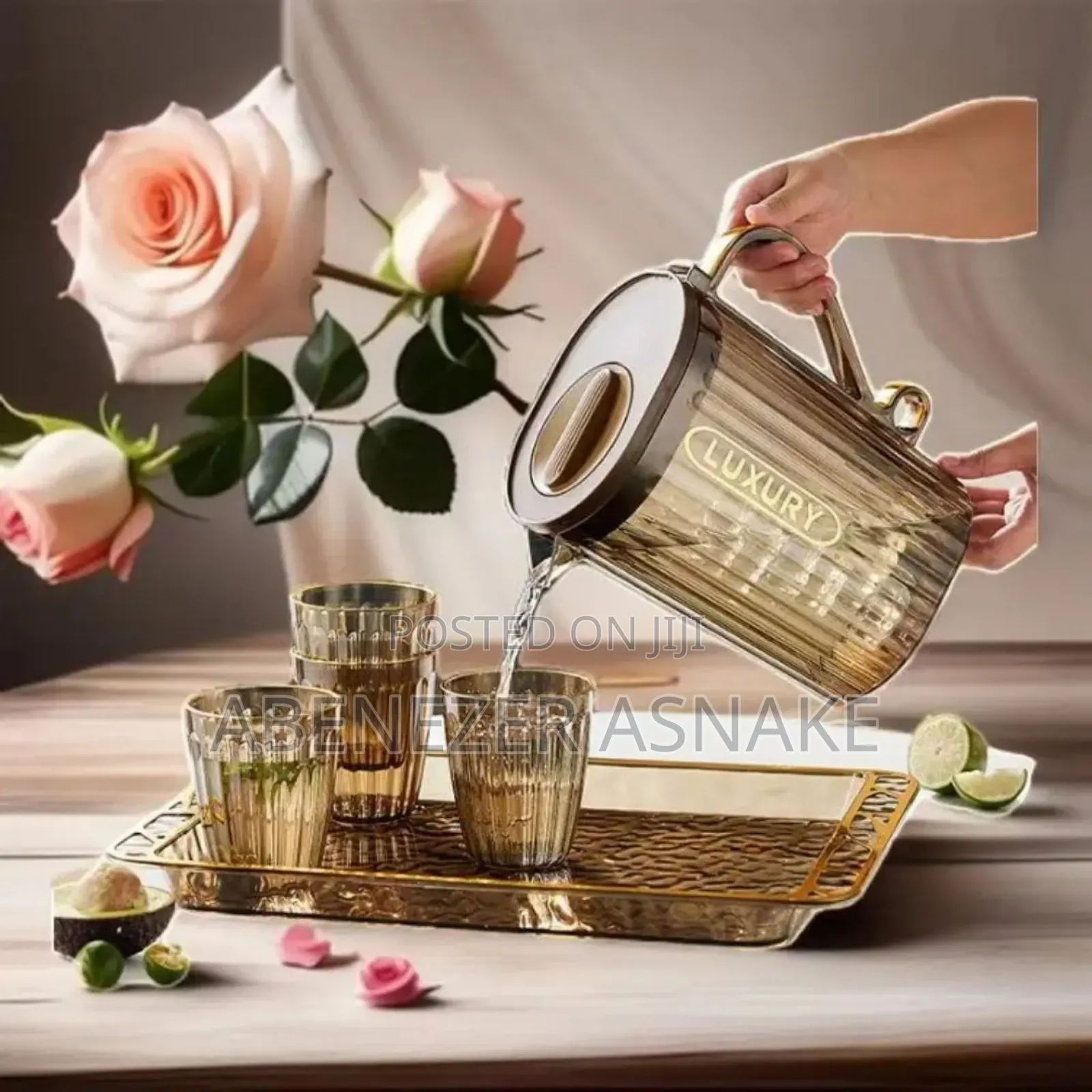 Luxury Water Jug With 4 Cups