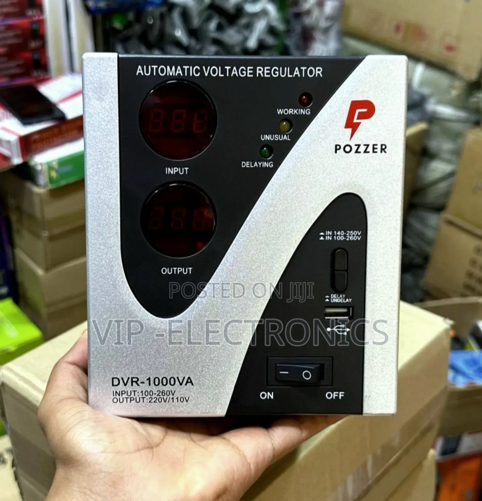 Pozzer Stabilizer Automatic Voltage Regulator Pz-DVR-1000va)