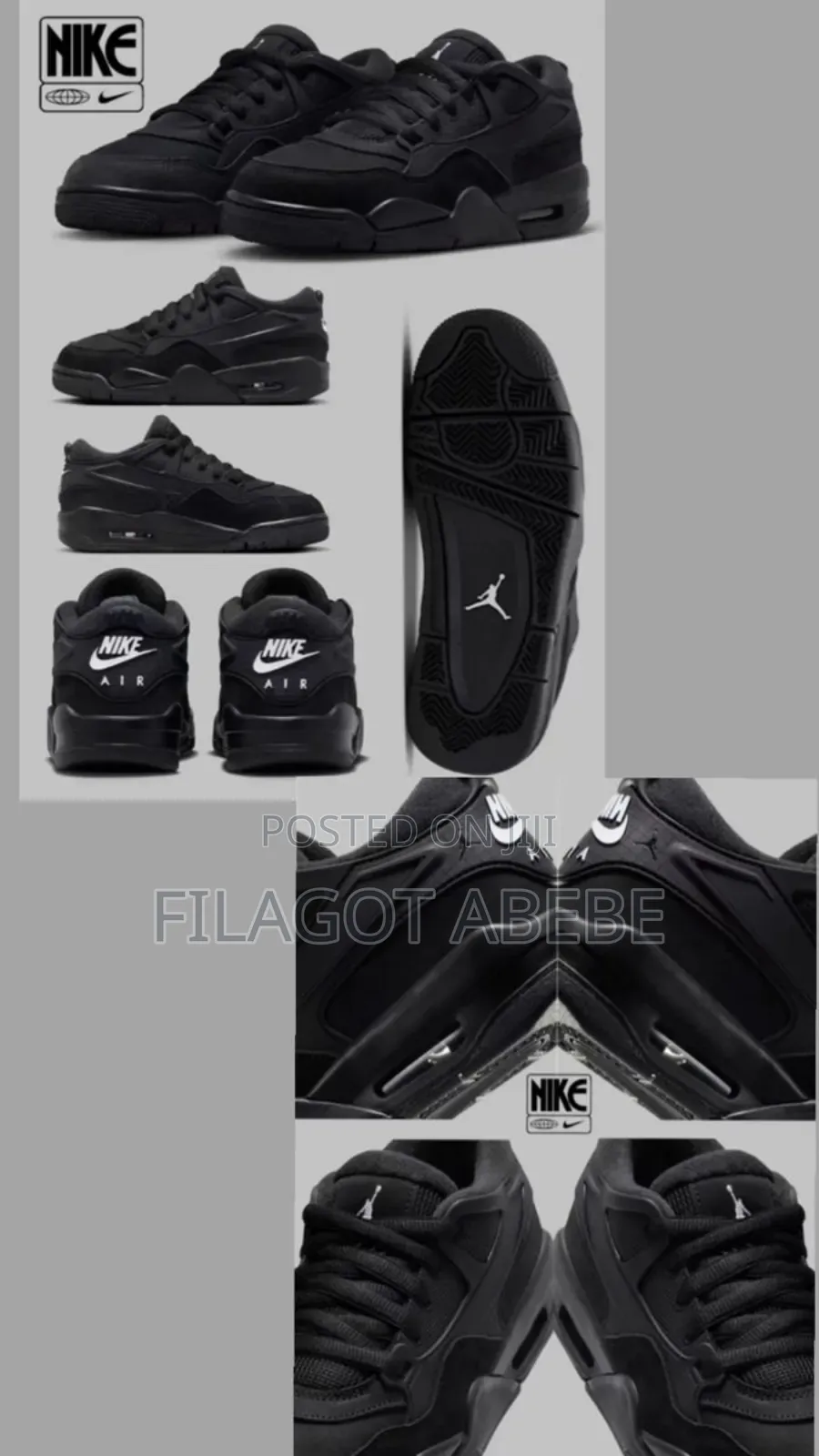 Jordan Rm 4 . Black With White Color