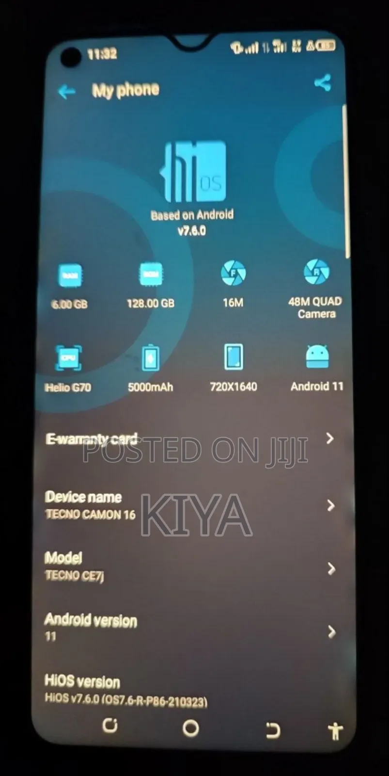 Tecno Camon 16 128 GB White