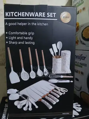 Kitchen Generic 25-piece Silicone Kitchen Utensil Set Featuring Wooden