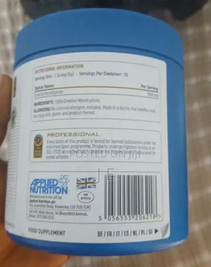 Micronized Creatine Monohydrate Applied