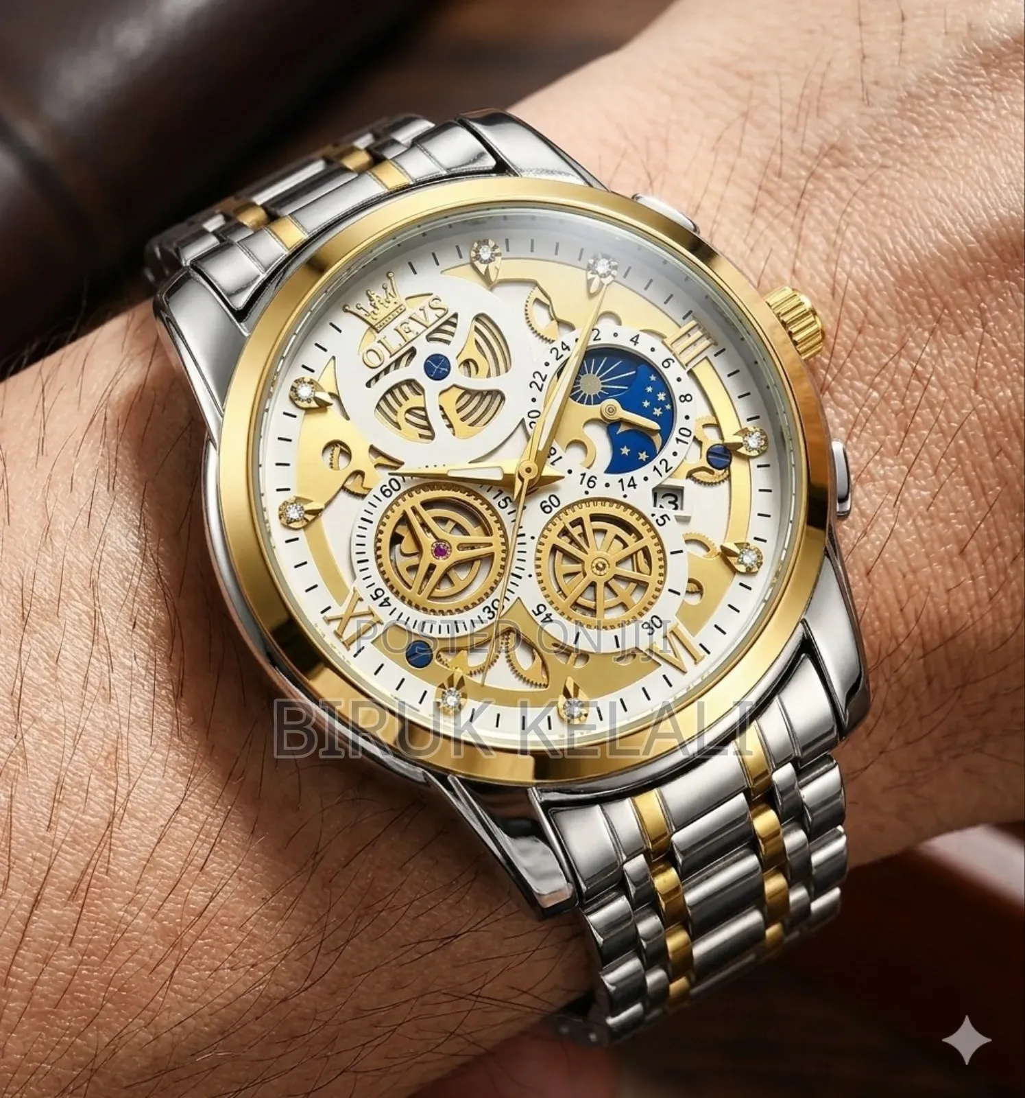 Gracefull Pilot Style Olevs Men's Watch