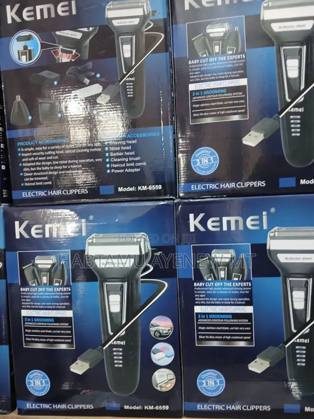 Kemei Tondos Shaver 3 in 1 ኬሚ ቶንዶስ 3 በ 1 የፀጉር የፂም እና የአፍንጫ