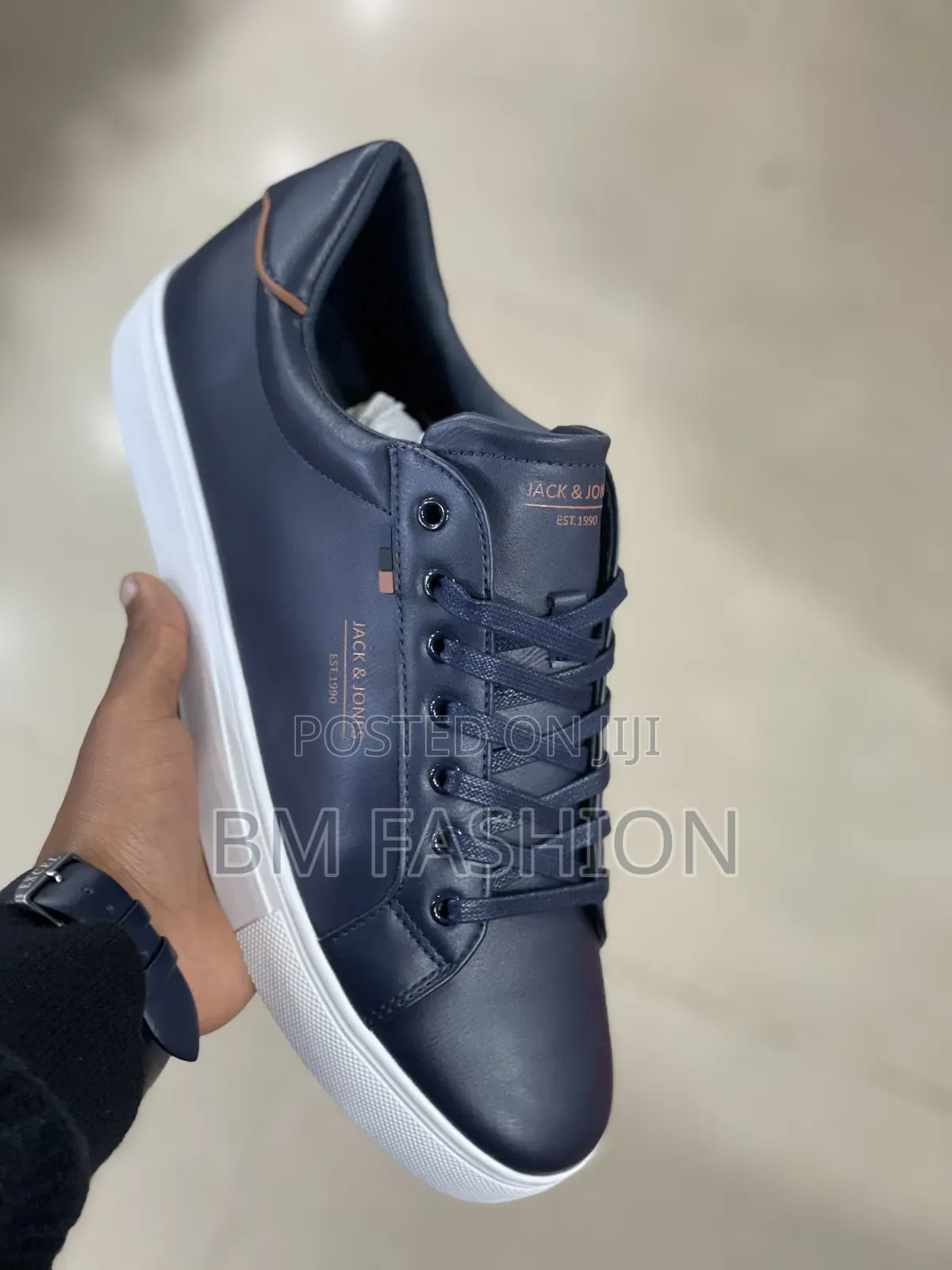Jack Jones Navy Blue Matte Sneakers