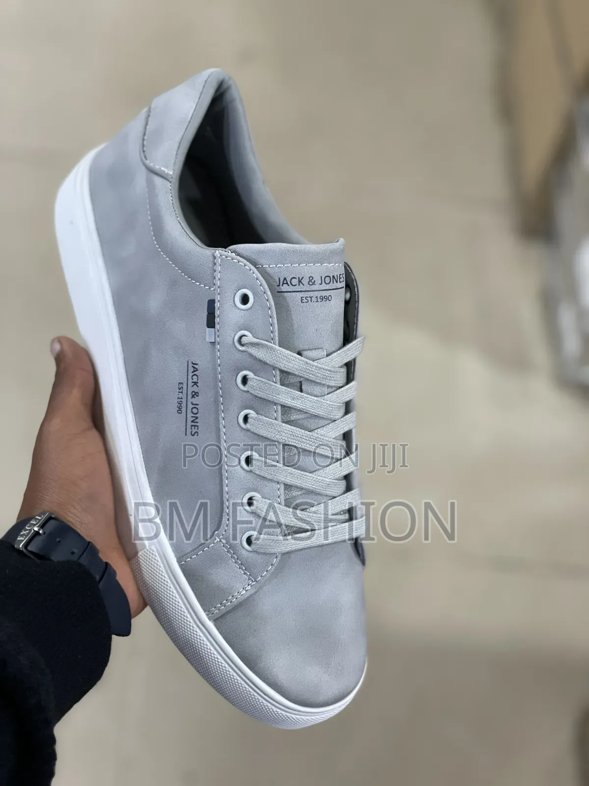 Jack Jones Ash Grey Low-Top Sneakers