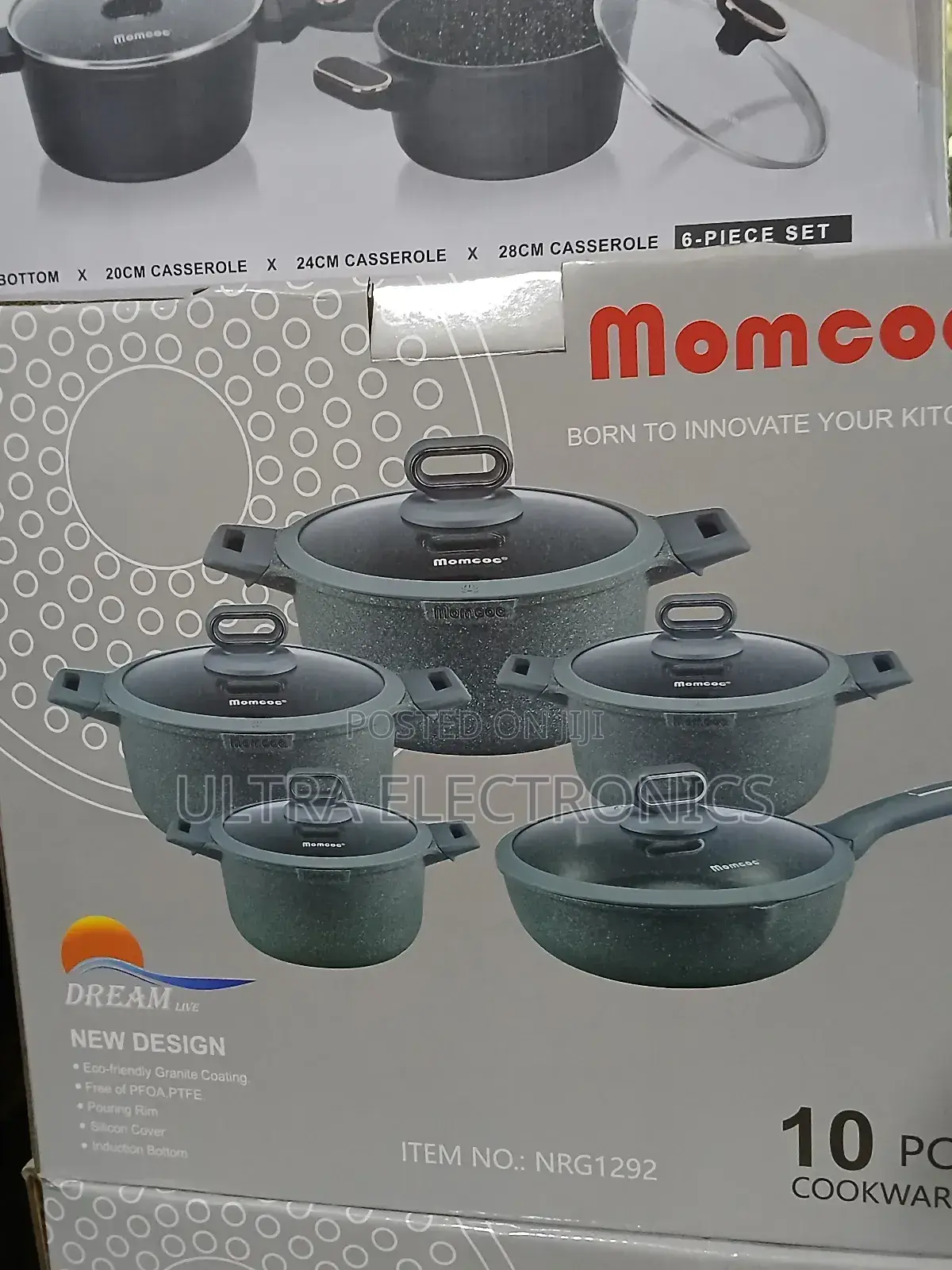 Momcoc10-piece Granite Cookware Set From Momcoc.