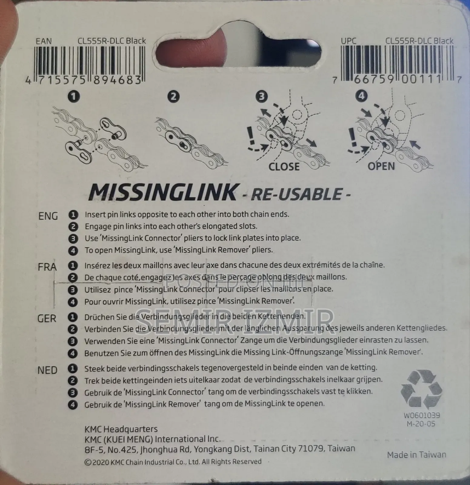 KMC Reusable Master Link 11s