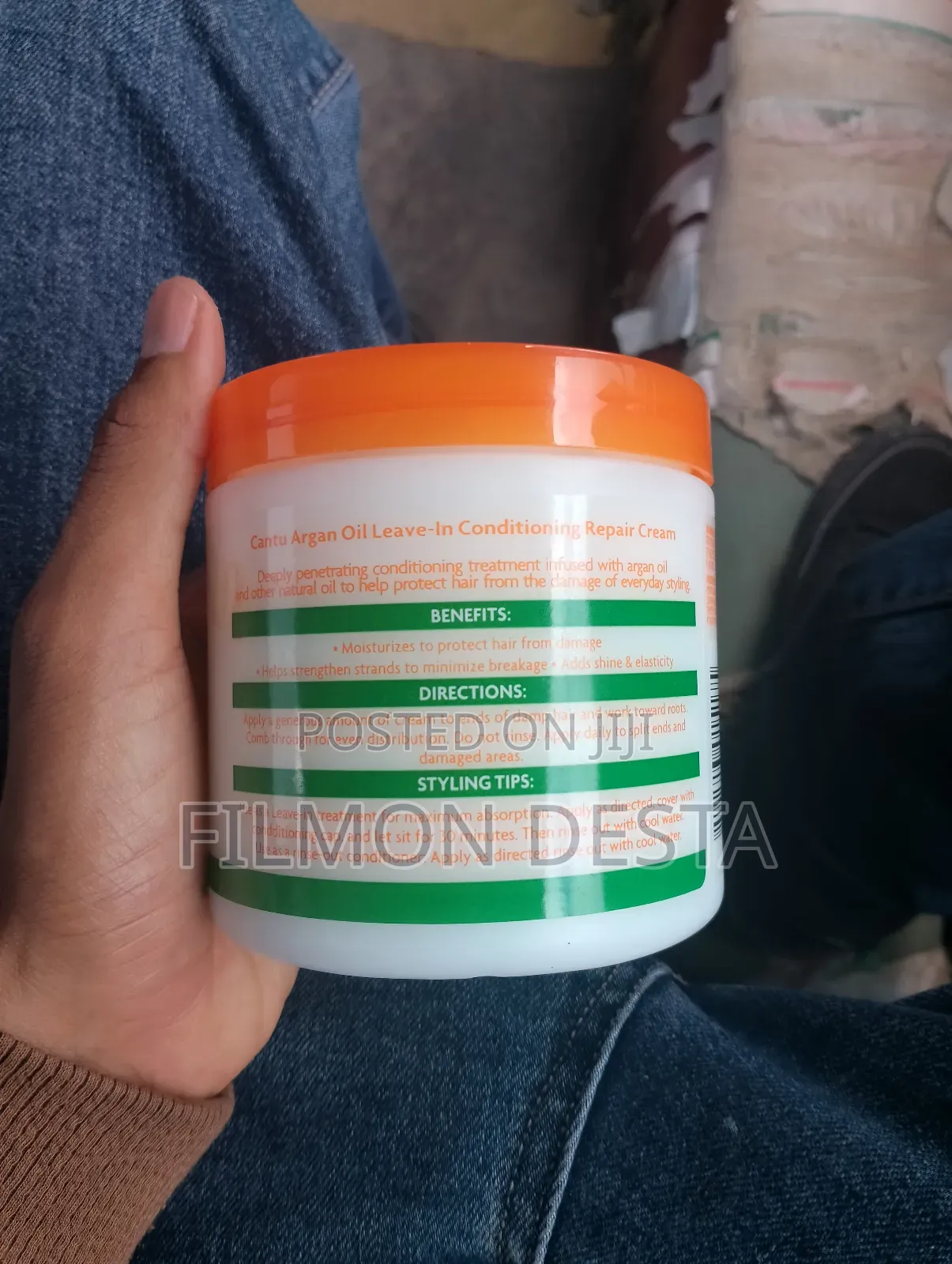 Cantu Argan Oil Leave-in Conditioning Repair Cream.