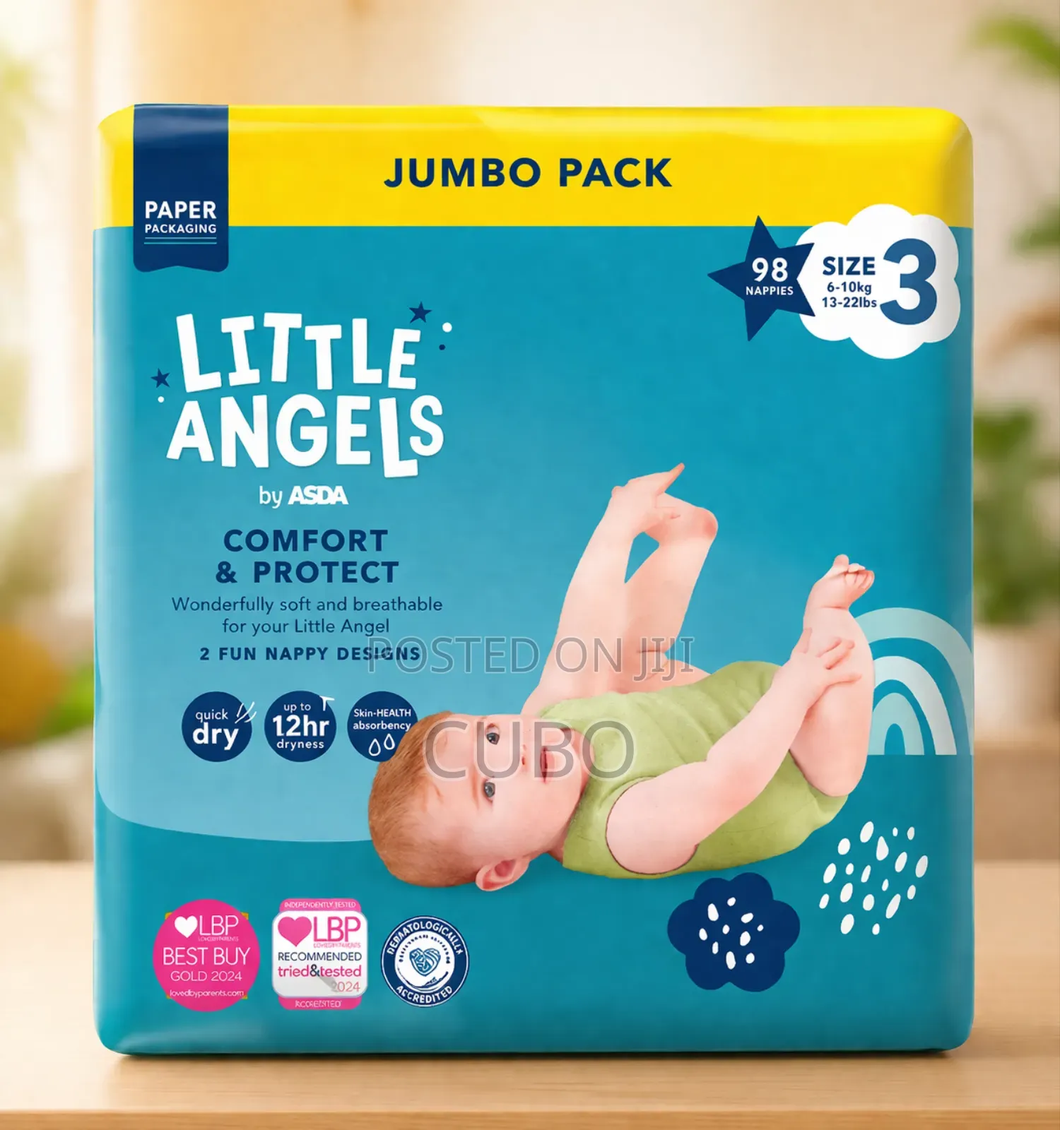 Premium Little Angels Diapers Size 3 Nappies – (98pcs) | Super Soft