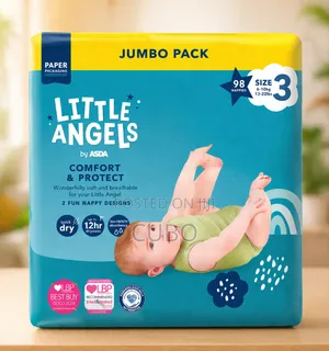 Premium Little Angels Diapers Size 3 Nappies – (98pcs) | Super Soft