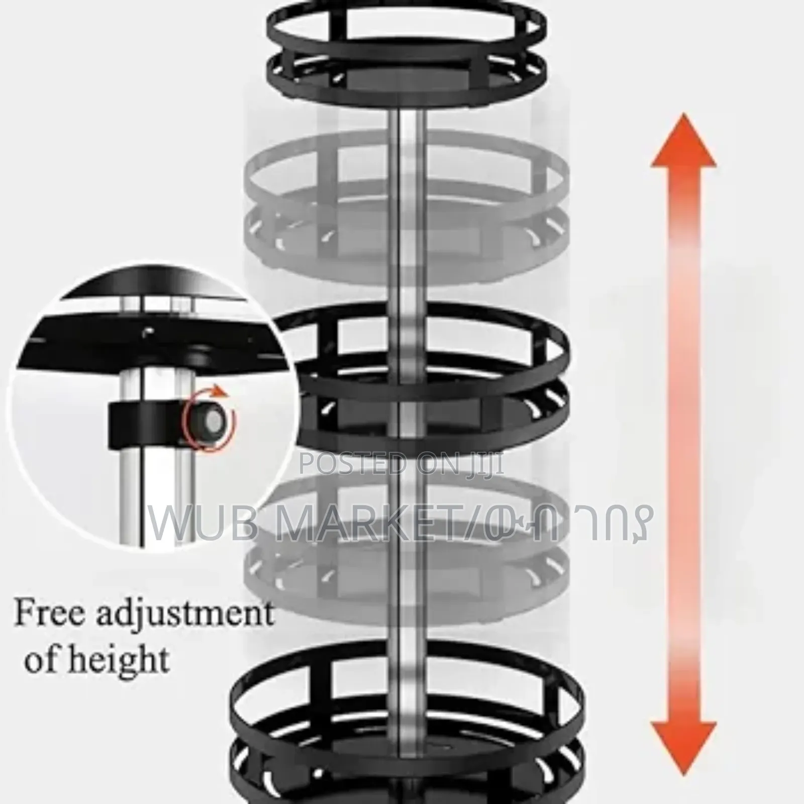 360° Rotating Storage Rack-ተሽከርካሪ የኮስሞ መደርደሪያ