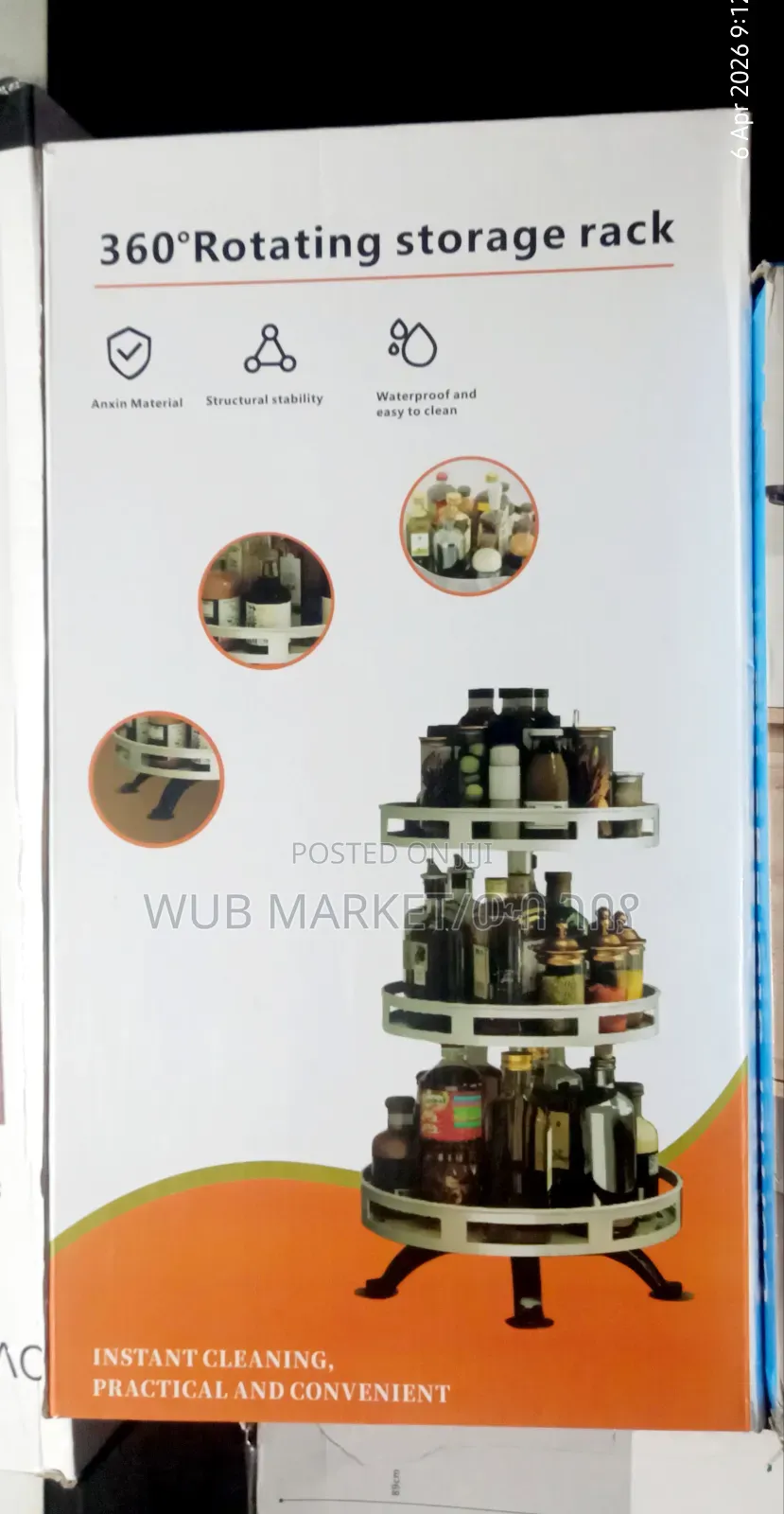 360° Rotating Storage Rack-ተሽከርካሪ የኮስሞ መደርደሪያ