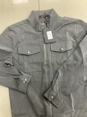 New Zegna Grey Men's Zip Jacket