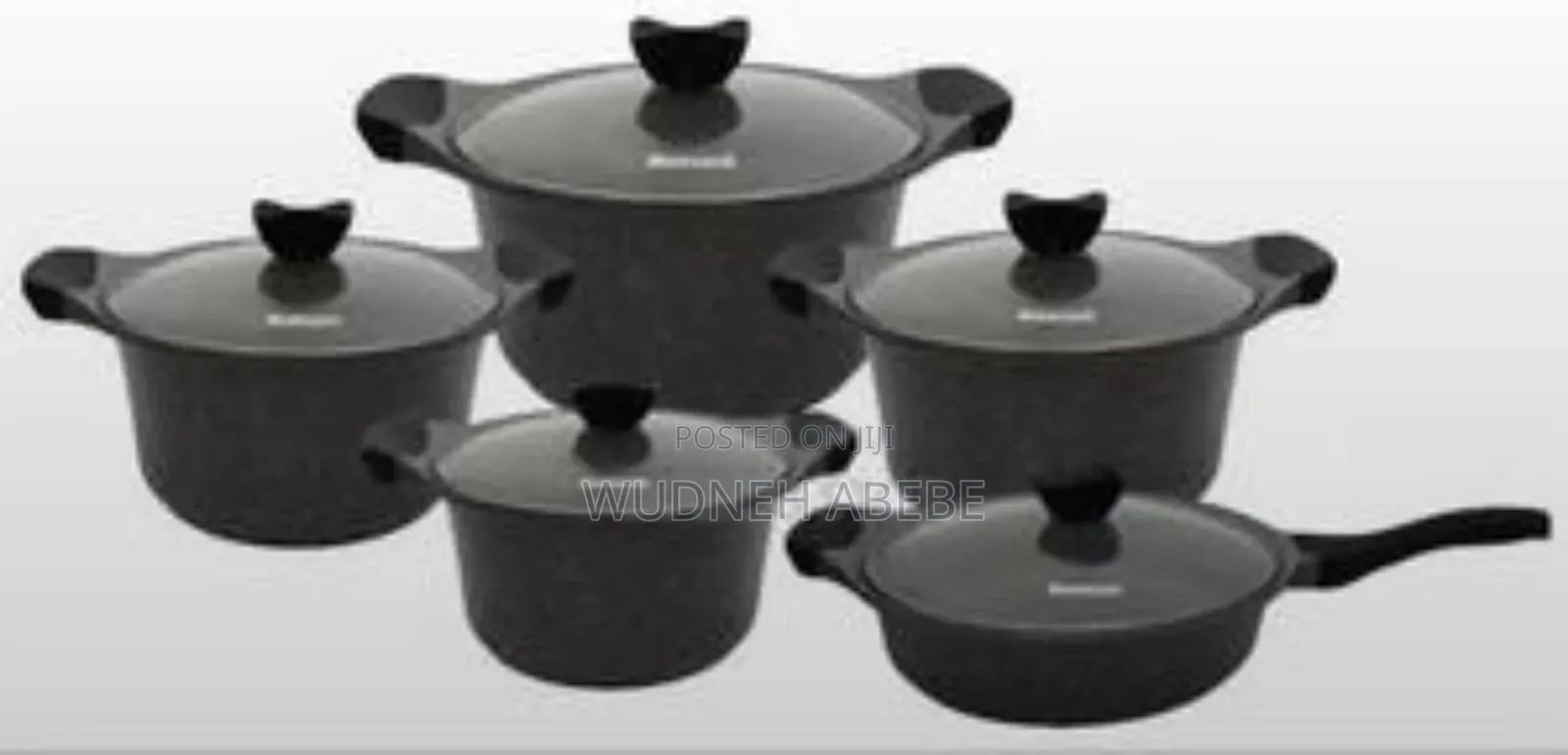 Momcoc 14-Piece Granite Coating /ሞምኮክ ባለ 14 አይነት በግራናይት የተለበጠ የማብሰያዎች