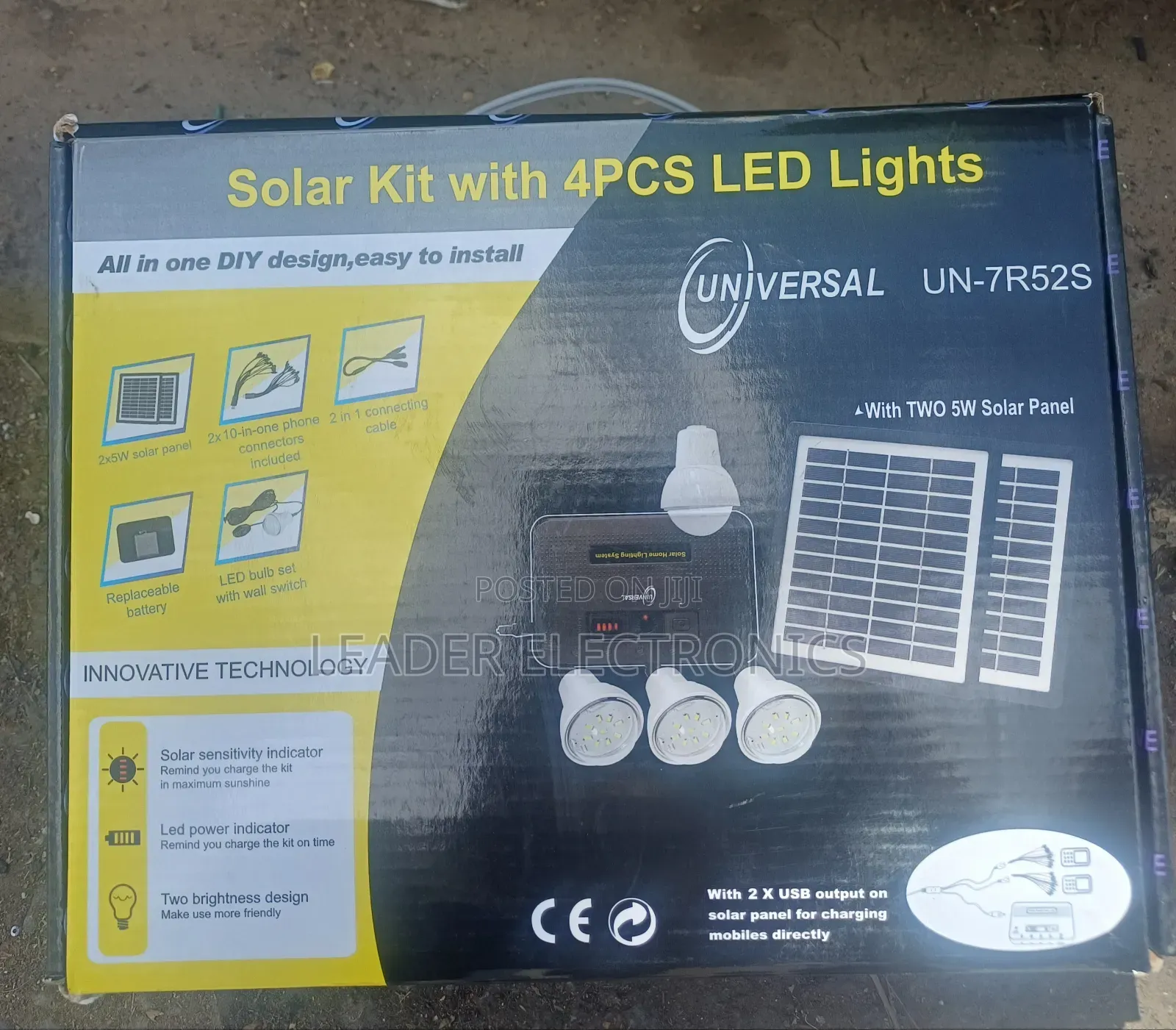 Universal Solar Kit With 4 PCS Led Lighting 10w