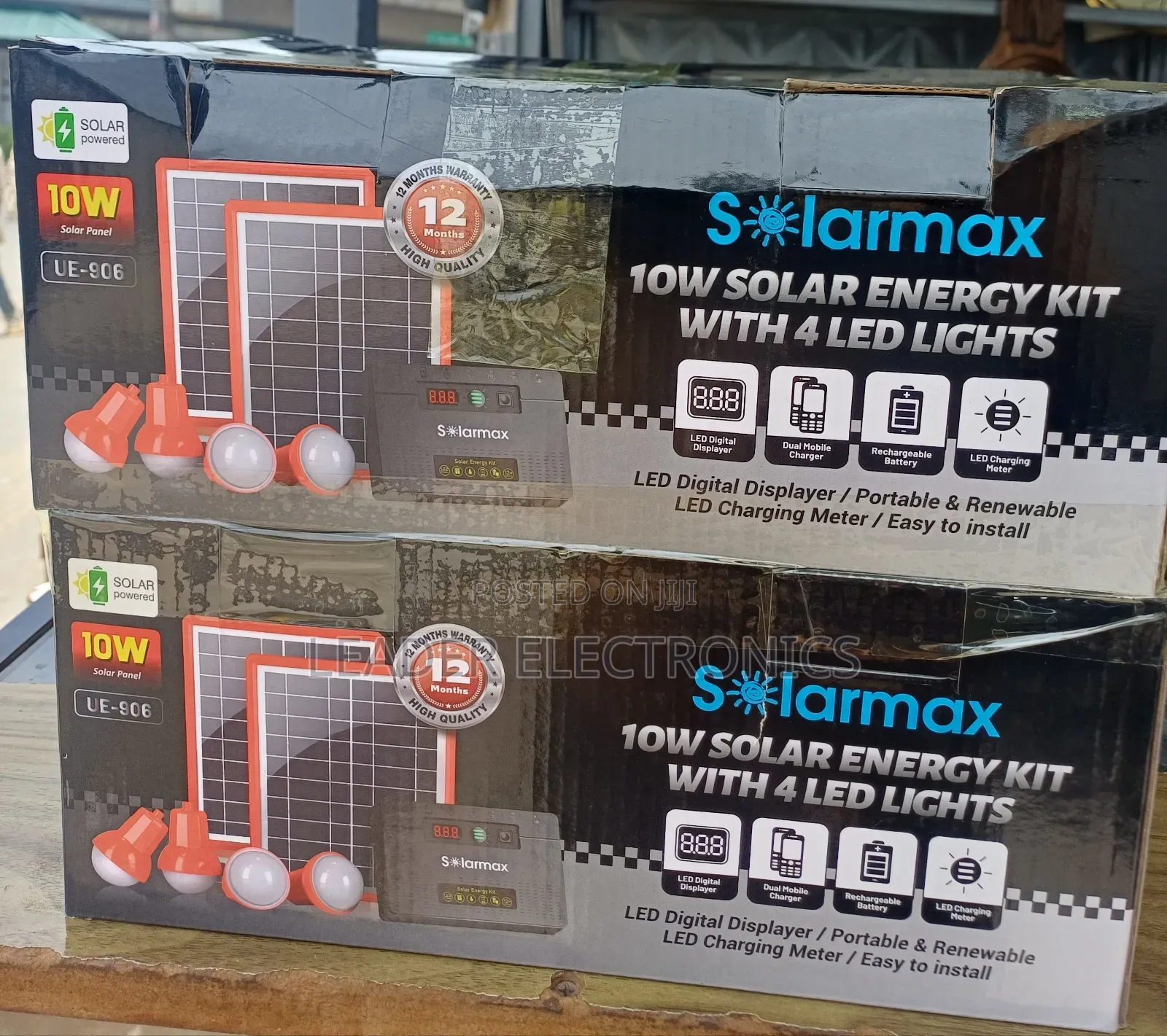 Solarmax 10w Solar Energy Kit With 4 Led Lights