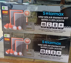 Solarmax 10w Solar Energy Kit With 4 Led Lights