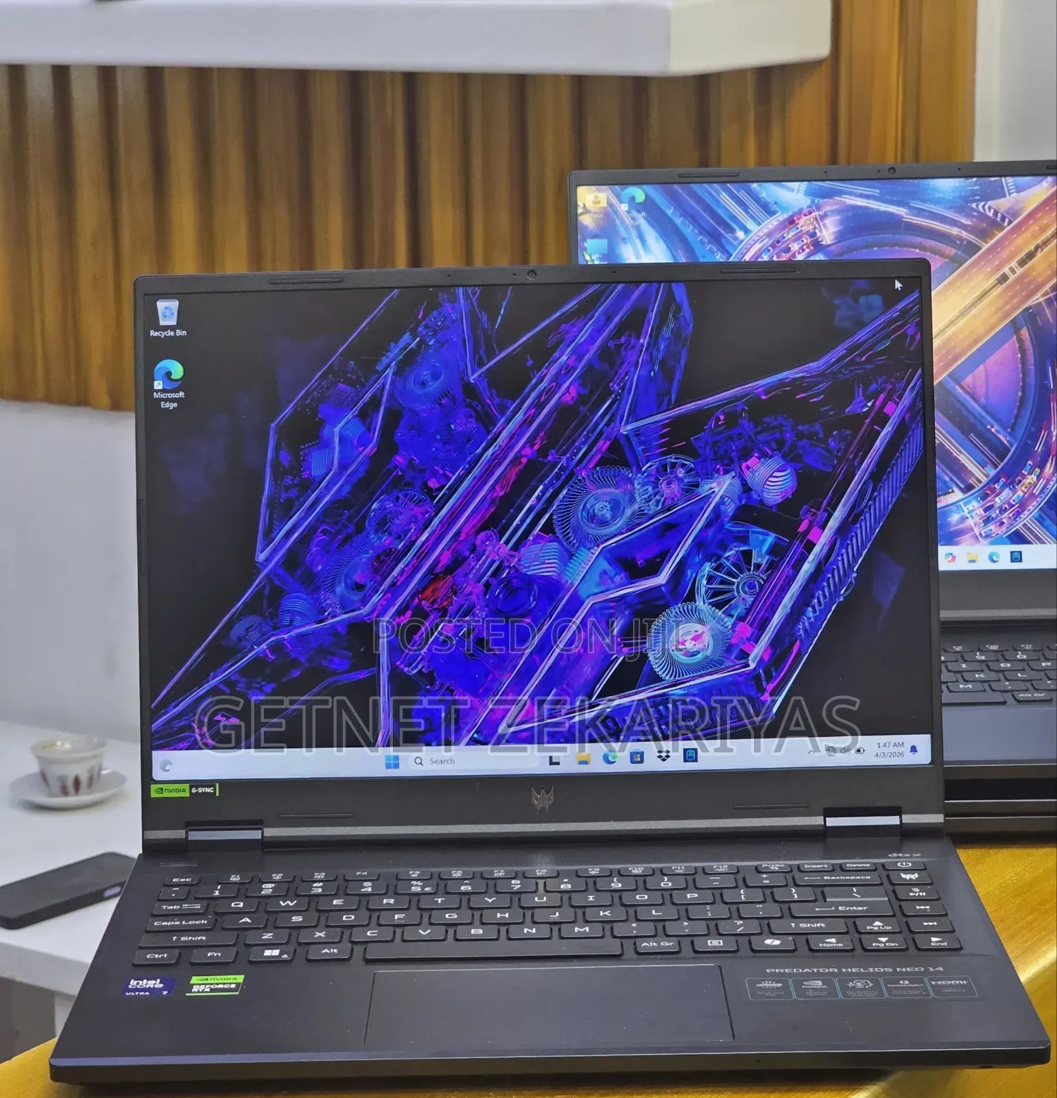 New Laptop Acer Predator Helios Neo 16 16GB Intel Core Ultra 7 SSD 1T