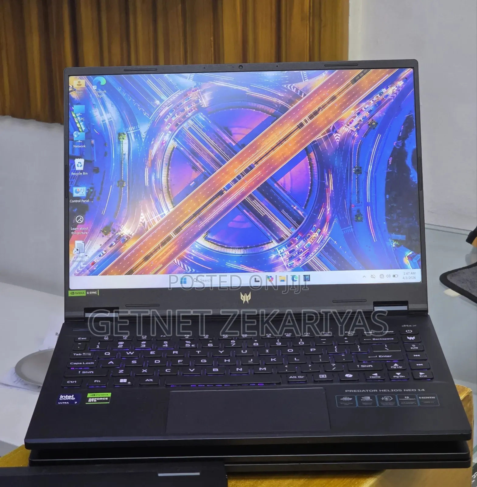 New Laptop Acer Predator Helios Neo 16 16GB Intel Core Ultra 7 SSD 1T