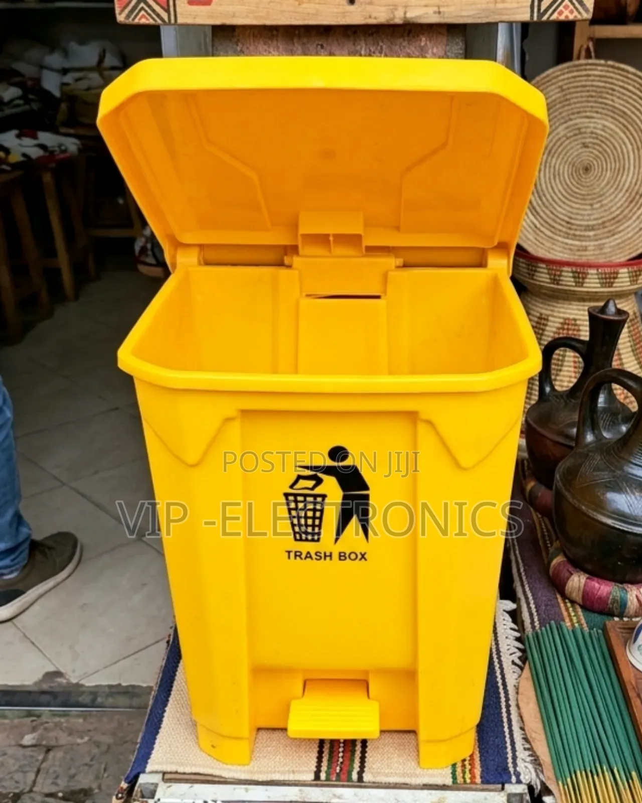 Premium Garbage Trash Box Bin 20l Heavy-Trash Bin Vibrant Yellow
