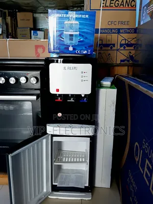 Jl Filepu Standing Water Dispenser Black Silver