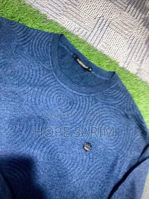 Darushan Blue Textured Men's Sweater
