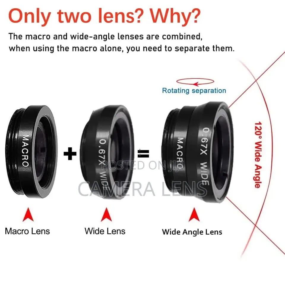 3-in-1 Universal Clip Camera Lens Kit