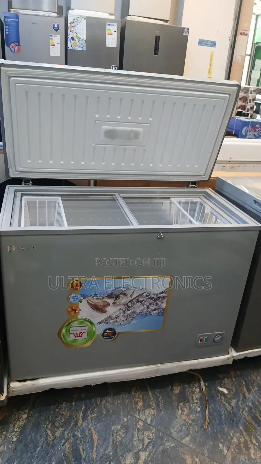Everest Chest Freezer, Commonly Available in Models 330 Liters.