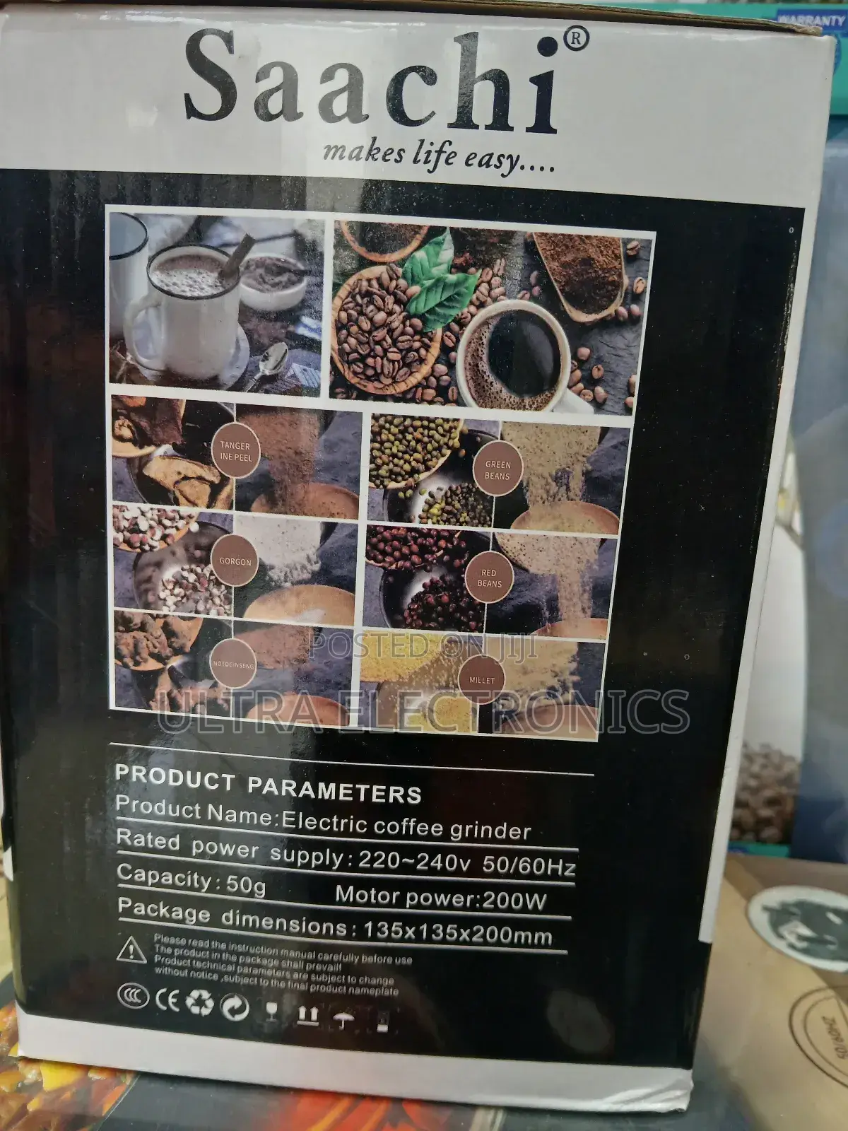Coffee Grinder Saachi 200w Electric , Model Nm-8300. Pow