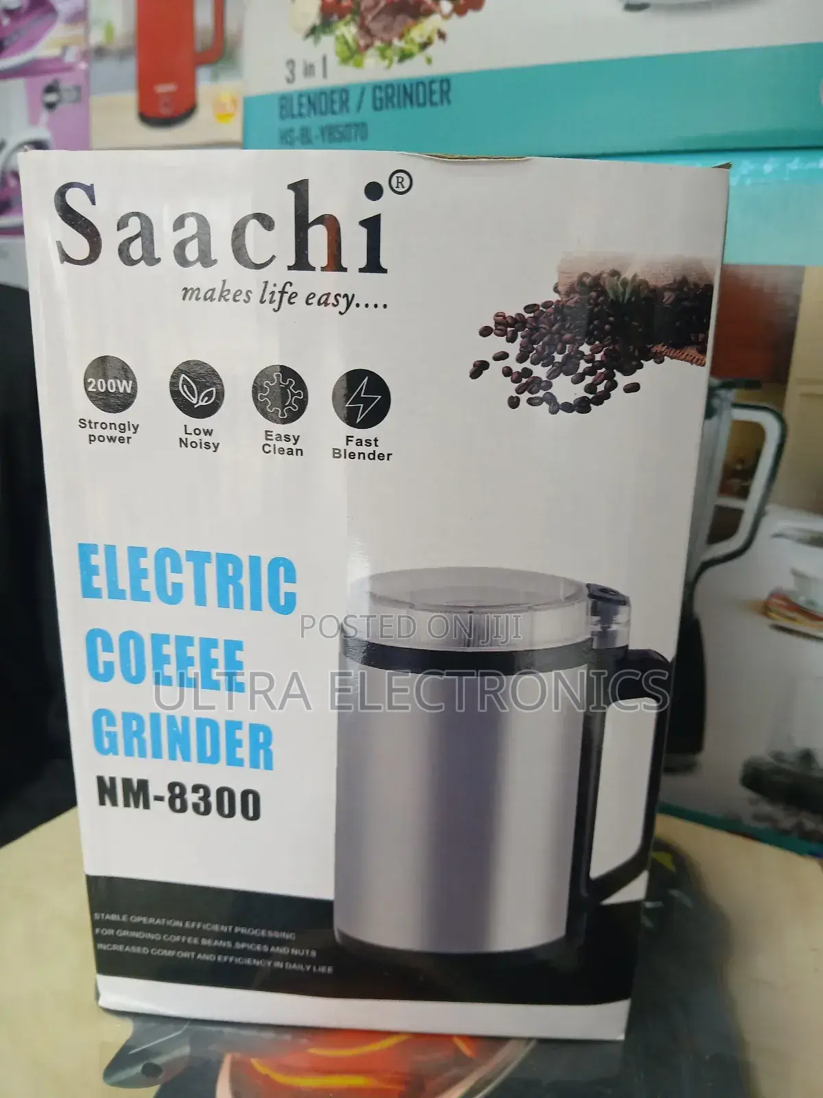 Coffee Grinder Saachi 200w Electric , Model Nm-8300. Pow