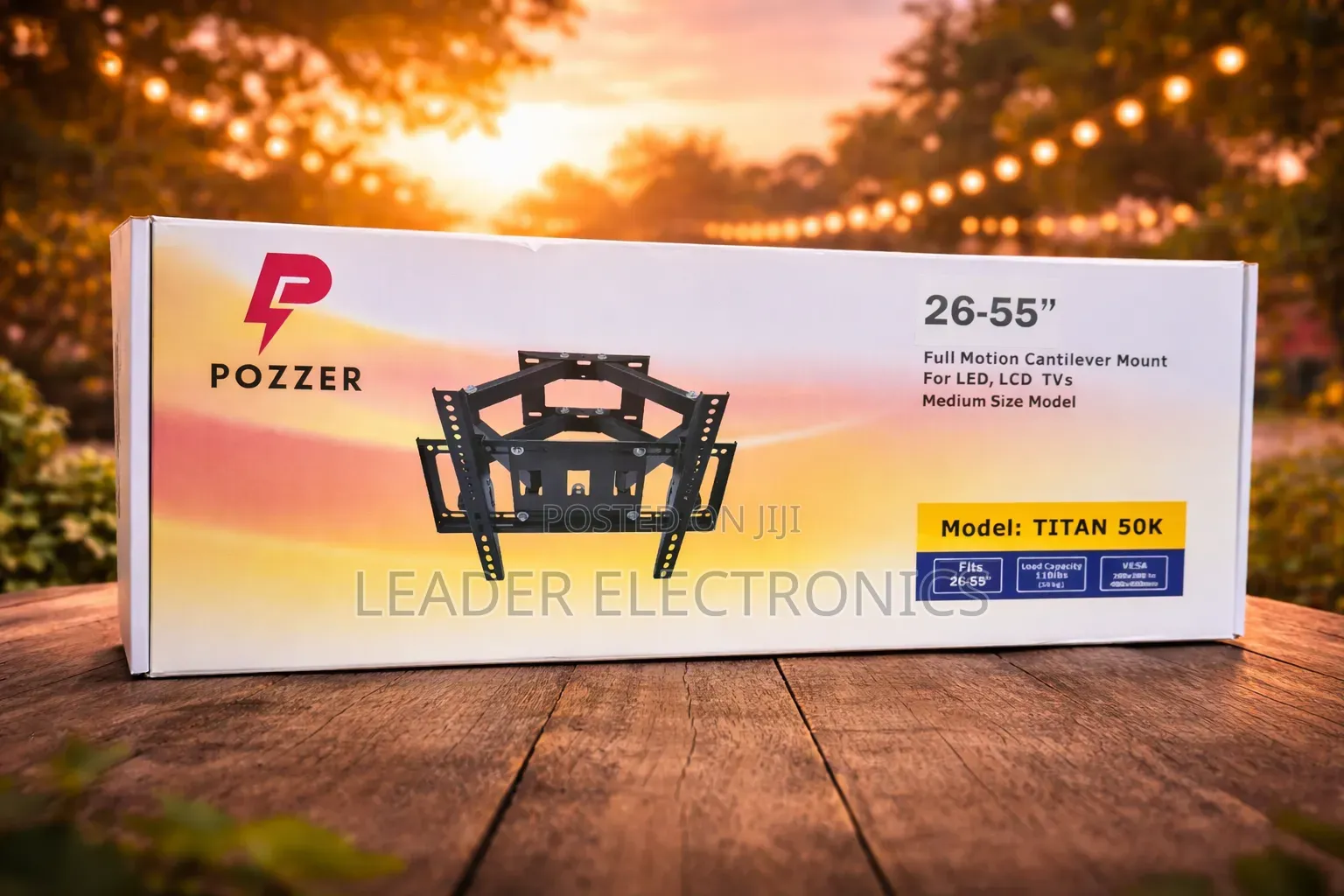 Pozzer Flexible Full-Motion Tv Wall Mount 26" 55 Inch