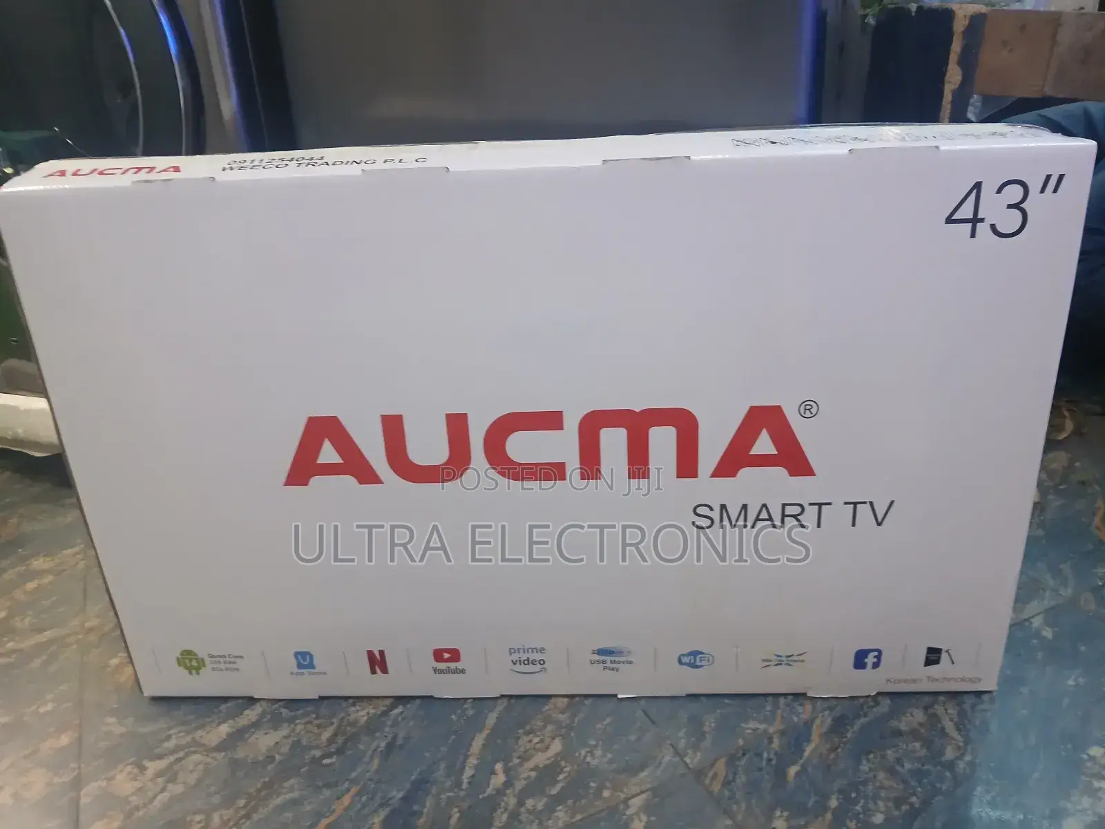 Aucma 43-Inch Smart Tv. Netflix, Youtube, and Prime Video.