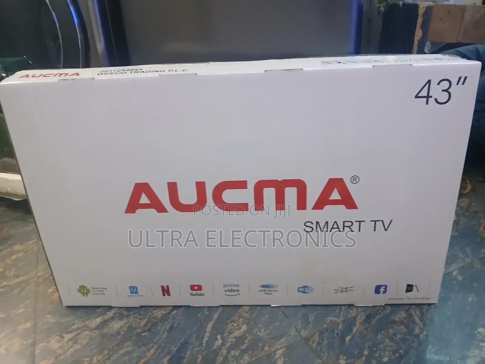 Aucma 43-Inch Smart Tv. Netflix, Youtube, and Prime Video.
