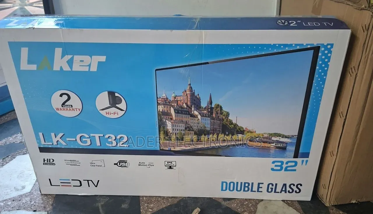 Laker Tv 32" Double Glass Tv