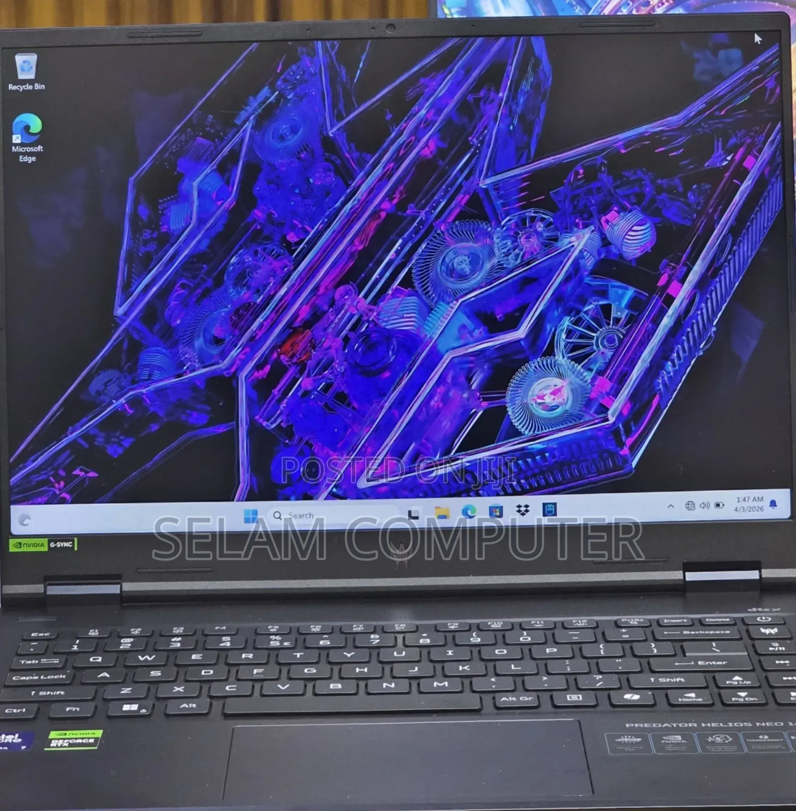 New Laptop Acer Predator Helios Neo 16 16GB Intel Core Ultra 7 SSD 1T