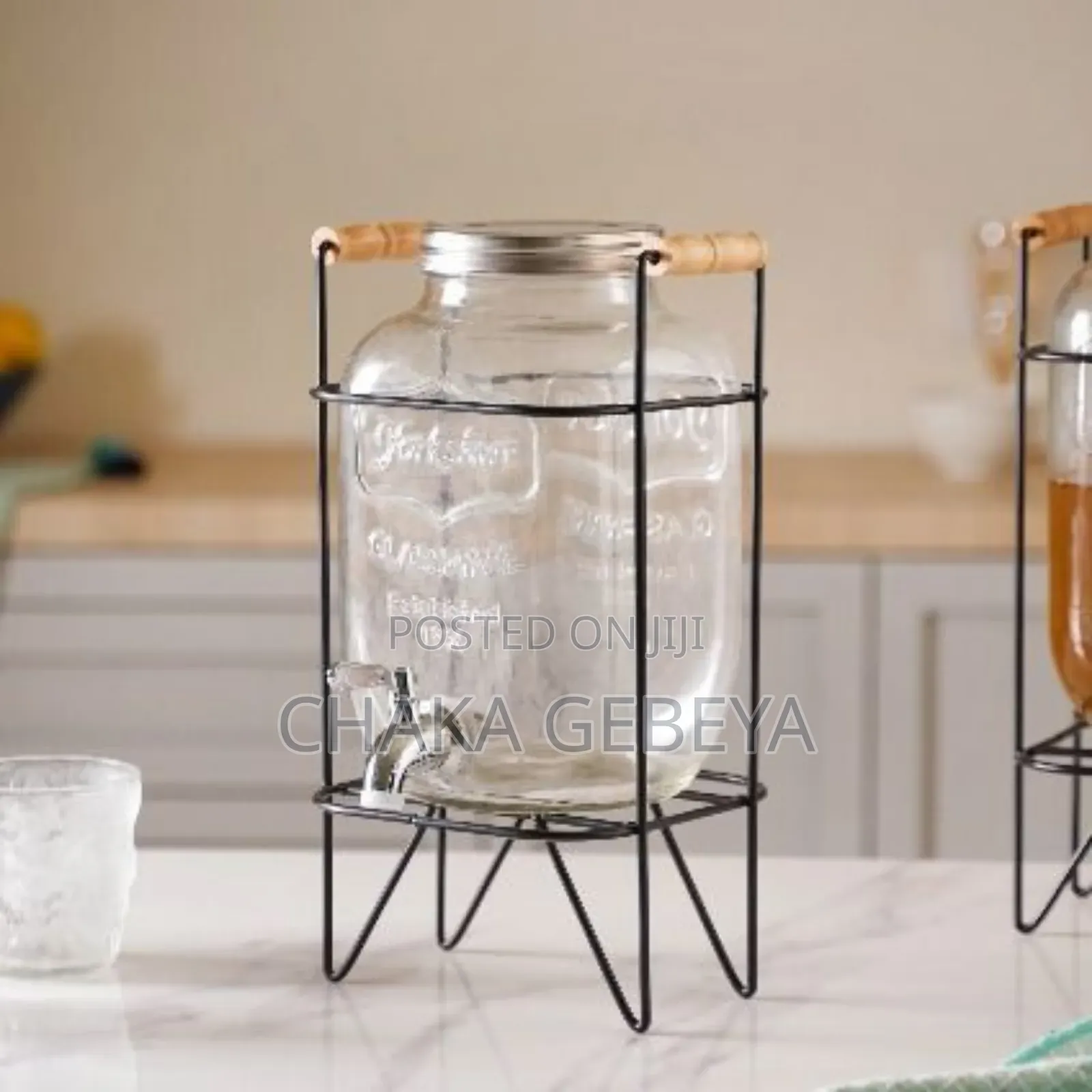 5l Glass Dispenser Jar With Stand – For Beverages, Gift Ready