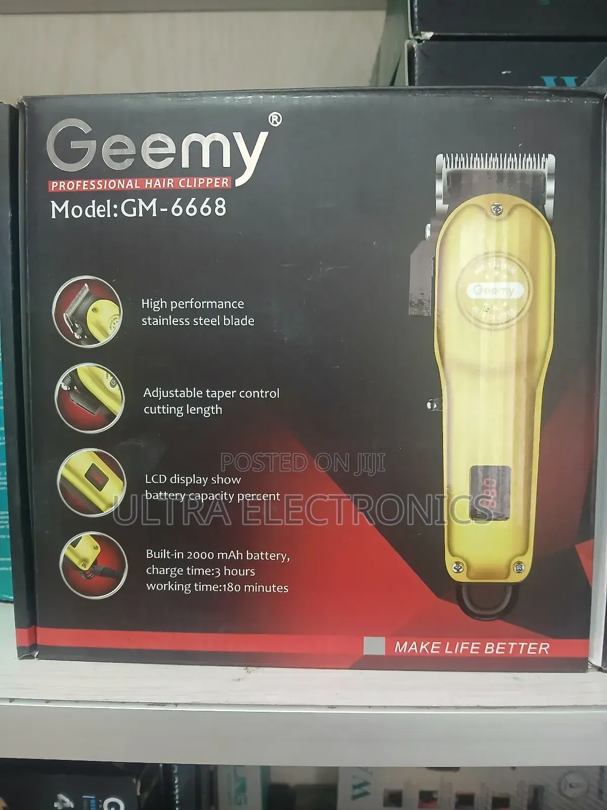 የፀጉር ማሽን Geemy Gm-6668 Professional Hair Clipper.