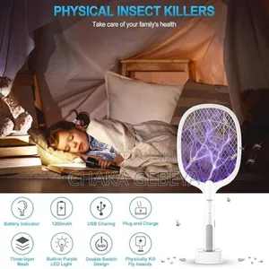 Zap Mosquitoes Two Ways! Handheld Swatter Or Automatic Uv Trap