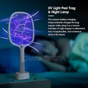 Zap Mosquitoes Two Ways! Handheld Swatter Or Automatic Uv Trap