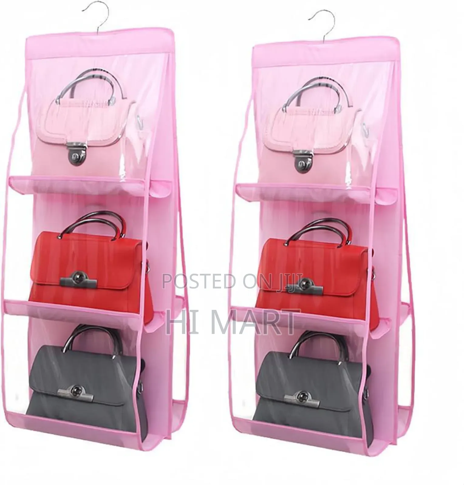 Pink Colour Hand Bag Organizer