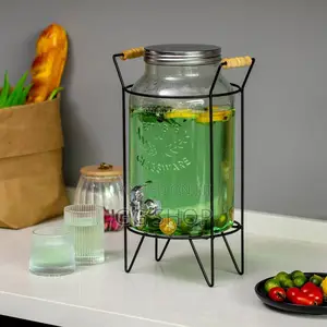 Glass Juice Water Dispenser