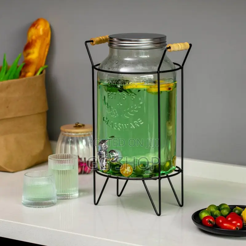 Glass Juice Water Dispenser