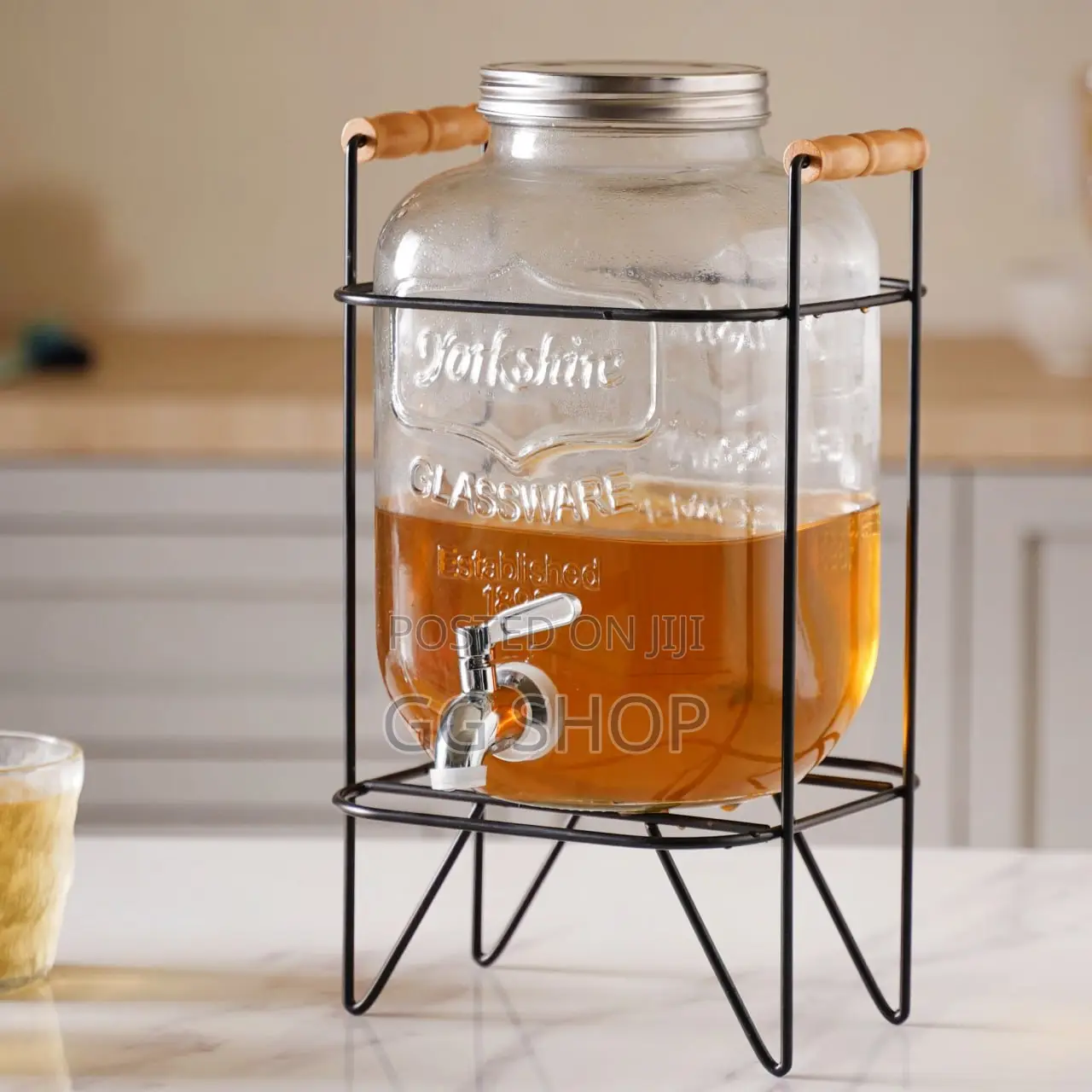 Glass Juice Water Dispenser