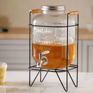 Glass Juice Water Dispenser