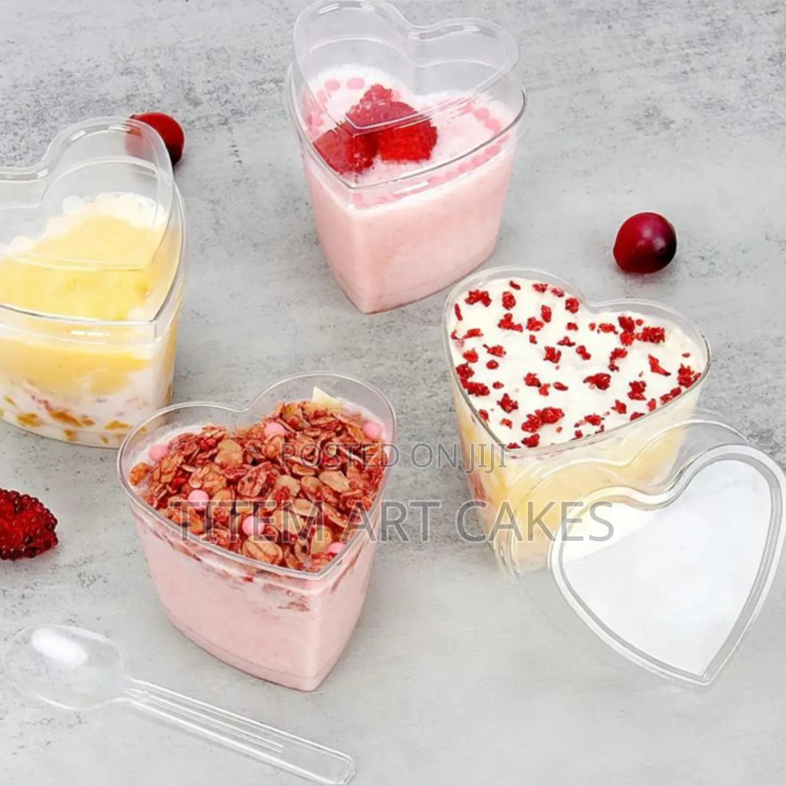 Heart Shape Dessert Cups